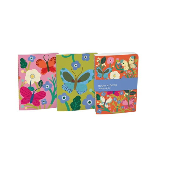 A6 zvezki v kompletu 64 str. 3 ks Butterfly Garden – Roger la Borde-image-1