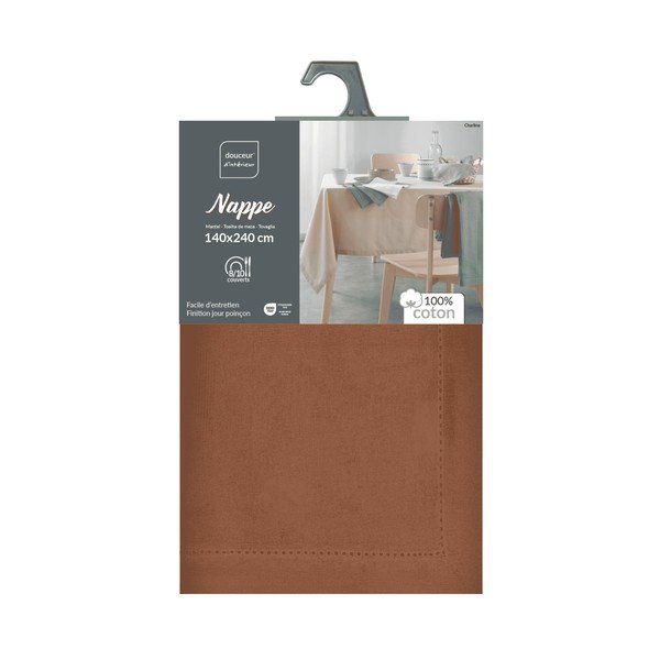 Bombažen pralen namizni prt 140x240 cm Charline – douceur d'intérieur