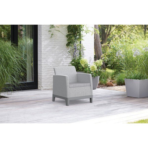 Svetlo sivi plastični vrtni fotelji v kompletu 2 ks Scandi Forma – Keter-image-1