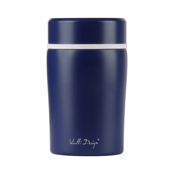 Temno modra potovalna termo posoda za kosilo Vialli Design Fuori, 500 ml