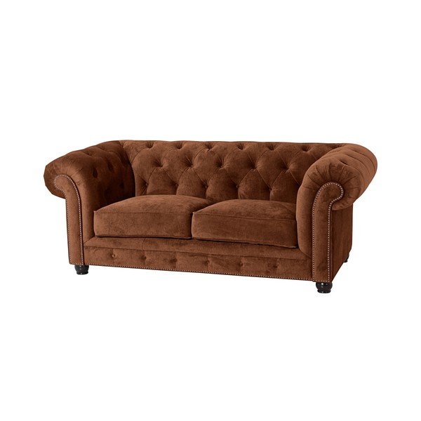 Rjava zofa Max Winzer Orleans Velvet, 196 cm-image-1