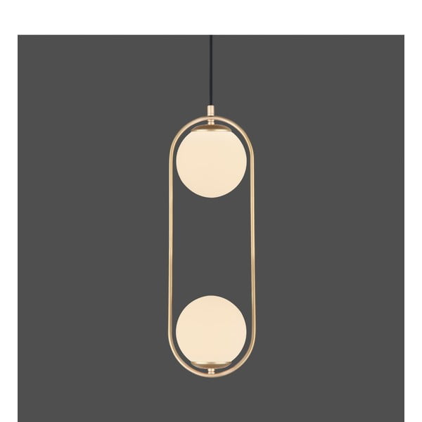 Viseča svetilka v zlati barvi s steklenim senčilom ø 20 cm Arch – Squid Lighting-image-1