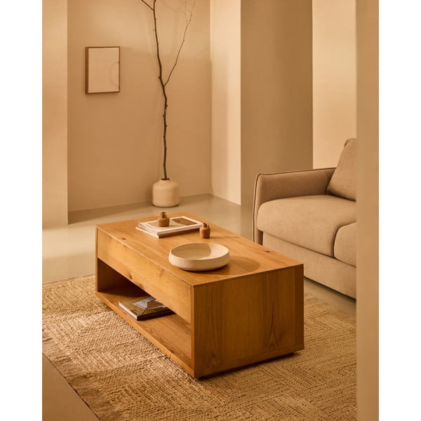 Mizica v hrastovem dekorju v naravni barvi 60x120 cm Alguema – Kave Home-image-1