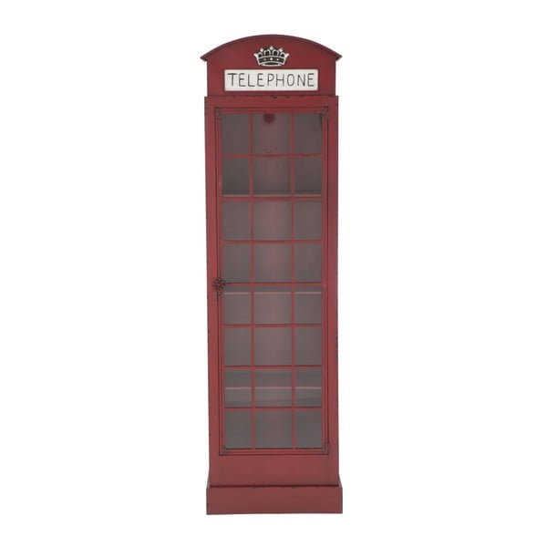 Rdeča železna vitrina Mauro Ferretti London Telephone Booth, višina 180 cm