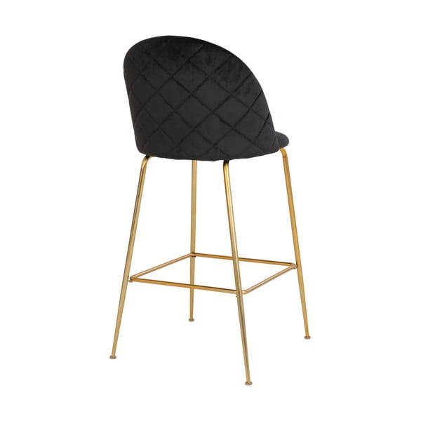 Črni žametni barski stoli v kompletu 2 ks 108 cm Lausanne – House Nordic-image-3