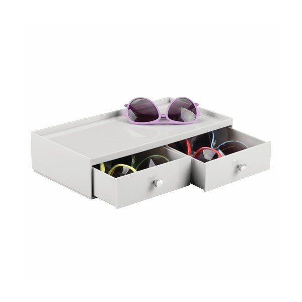 Beli organizator z 2 predaloma InterDesign Desk-image-3