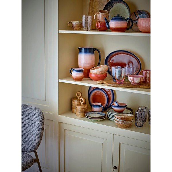 Modre/oranžne keramične skodelice v kompletu 4 ks 200 ml Tatum – Bloomingville-image-3