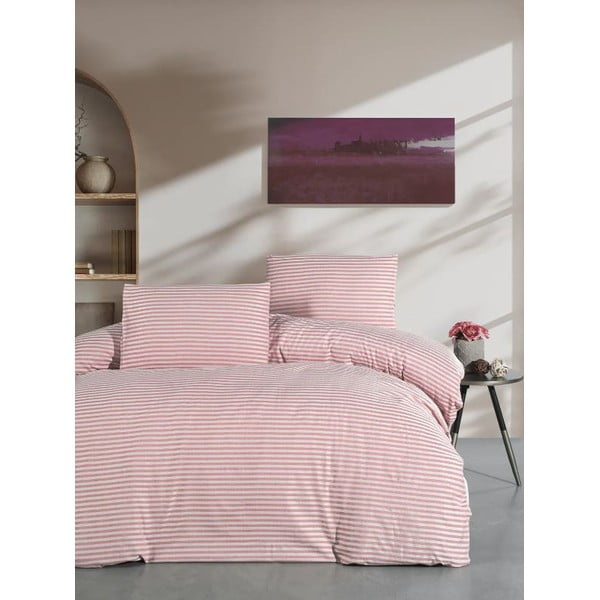 Rožnata posteljnina za zakonsko posteljo/podaljšana z rjuho/4-delna 200x220 cm – Mila Home