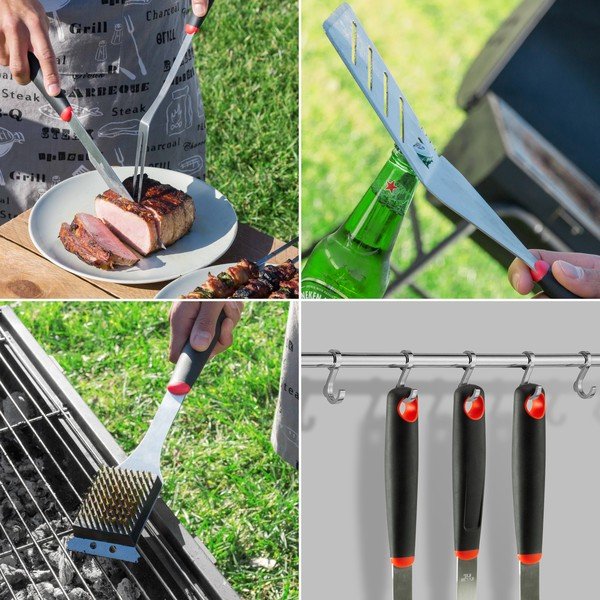 11-delni set pripomočkov za žar iz nerjavečega jekla v kovčku InnovaGoods Professional Barbecue-image-3