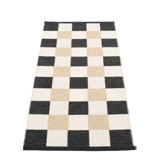 Črn/kremno bel zunanji in notranji tekač 70x160 cm Pix Black Vanilla – Pappelina