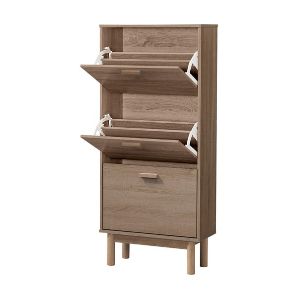 Preklopna omarica za čevlje v hrastovem dekorju Melanie – Støraa-image-3