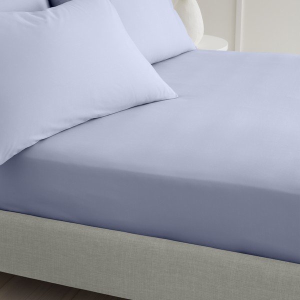 Svetlo vijolična napenjalna rjuha iz bombažnega perkala 150x200 cm Cotton Percale – Bianca-image-1