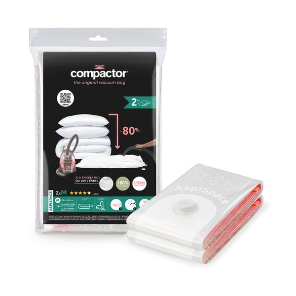Vakuumske vreče za oblačila v kompletu 2 ks Premium Valve M – Compactor