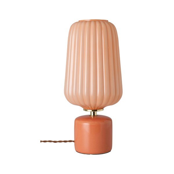 Rožnato-oranžna steklena namizna svetilka (višina 40 cm) Daria – Ellos Home