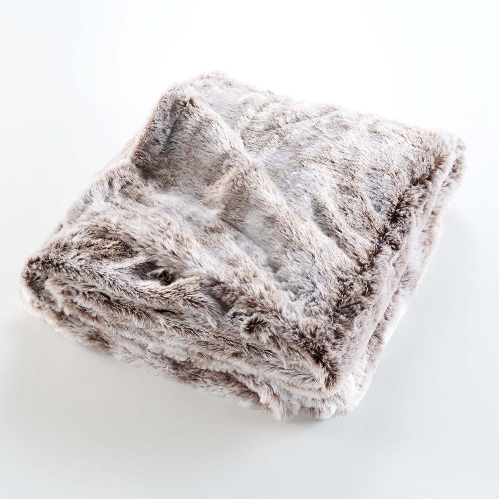 Rjava odeja iz umetnega krzna Antartic