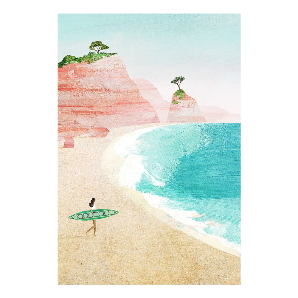 Plakat 30x40 cm Surf Girl - Travelposter