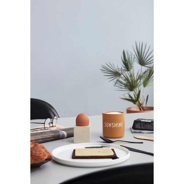 Gorčično rumen porcelanast lonček Design Letters Favourite Sunshine-image-1