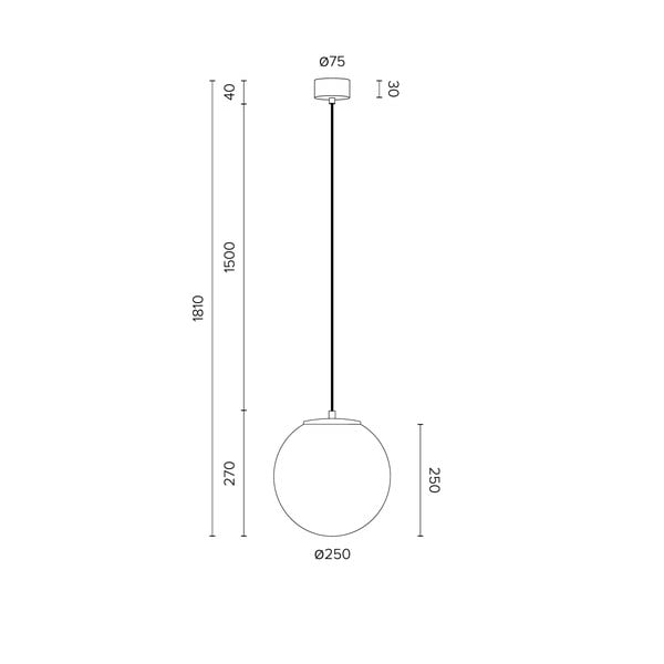 Bela viseča svetilka z zlato obrobo Sotto Luce TSUKI M, ⌀ 25 cm-image-3