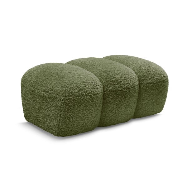 Zelen tabure iz tkanine bouclé Hippolyte – Bobochic Paris-image-3