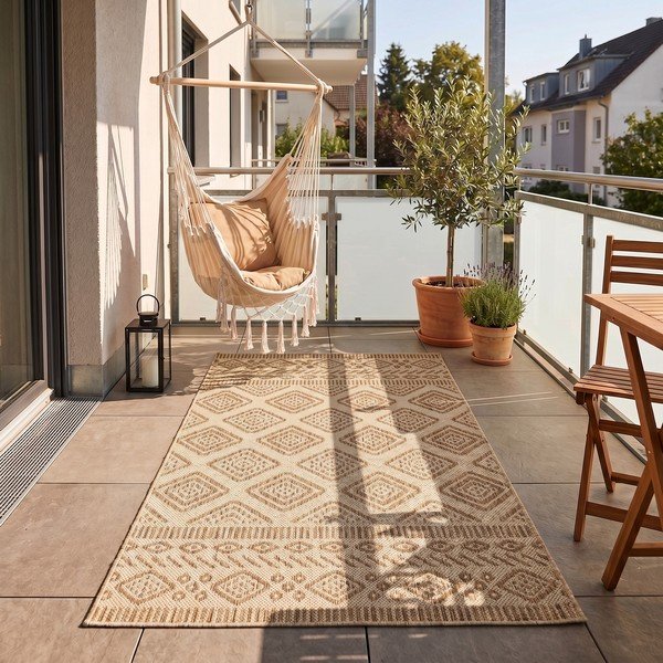 Bež notranja in zunanja preproga 80x150 cm Mira 1452 – Ayyildiz Carpets-image-1