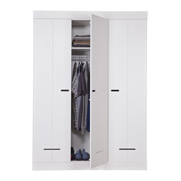 Bela trilistna garderobna omara WOOOD Locker-image-3