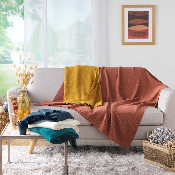 Pletena odeja 125x150 cm Tricotine – douceur d'intérieur-image-3