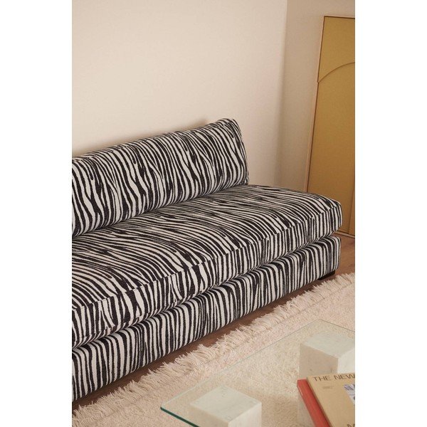 Antracitno siva sedežna garnitura iz šenilje 197 cm Zeb – Ellos Home-image-2