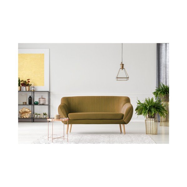 Gorčično rumen dvosed Mazzini Sofas Benito-image-4