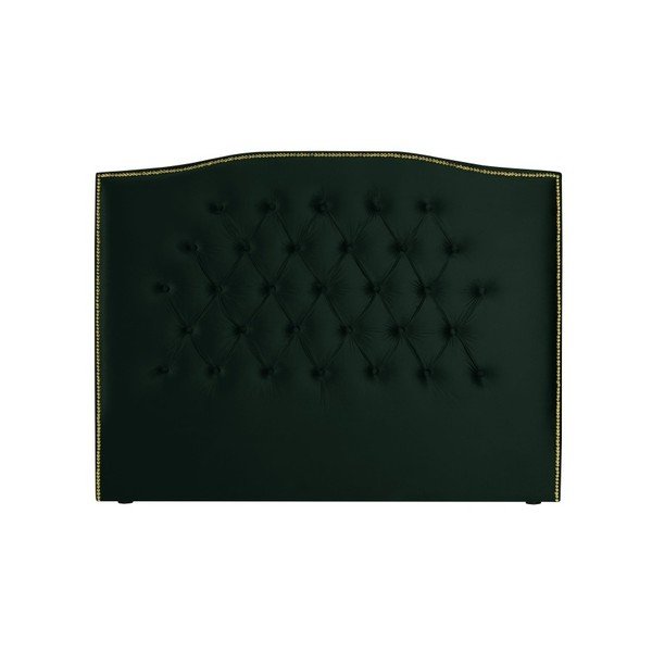 Temno zeleno vzglavje Mazzini Sofas Daisy, 140 x 120 cm