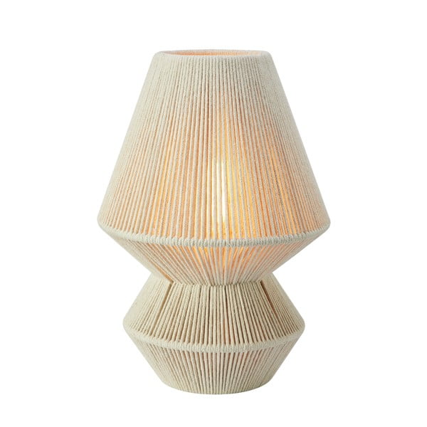 Namizna svetilka v naravni barvi s tekstilnim senčilom (višina 34 cm) Razzo – Markslöjd