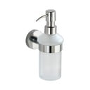 Steklen stenski dozirnik za milo v sijajno srebrni barvi 200 ml Bosio – Wenko