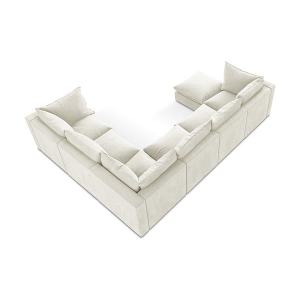 Bež kotna sedežna garnitura (desni kot/v obliki črke "U") Manao – Makamii-image-3