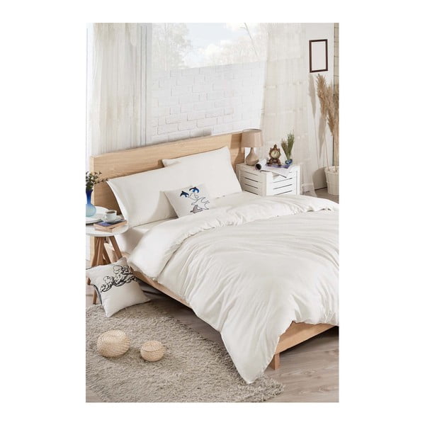 Komplet bombažnega posteljnega perila za zakonsko posteljo z rjuho Amalia, 200 x 220 cm