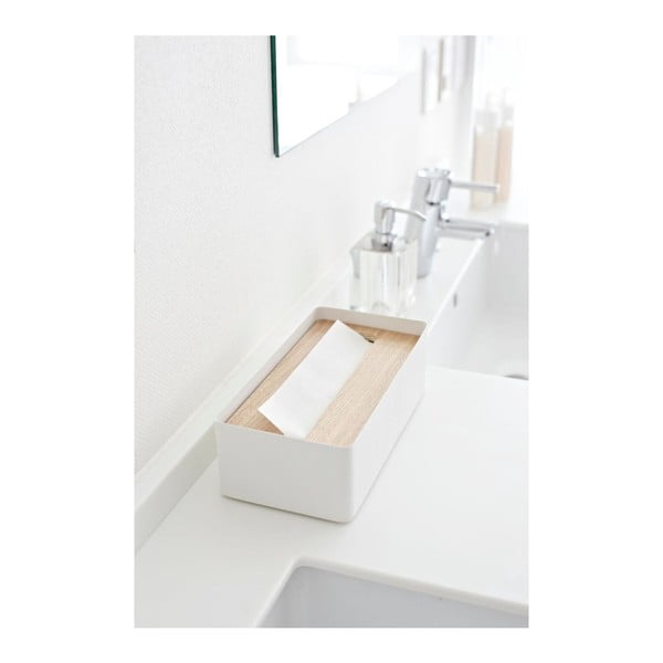 Bela škatla za robčke YAMAZAKI Tsu-image-1