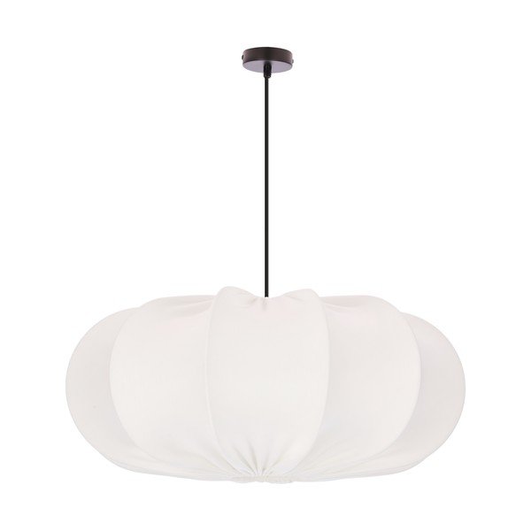 Bela viseča svetilka s tekstilnim senčilom ø 52 cm Cafee – Candellux Lighting-image-4