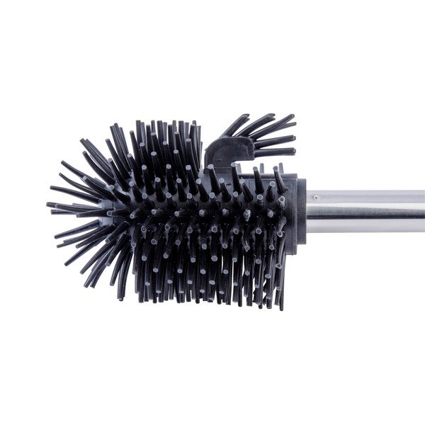 Nadomestna črna WC ščetka z ročajem iz nerjavečega jekla Wenko-image-1