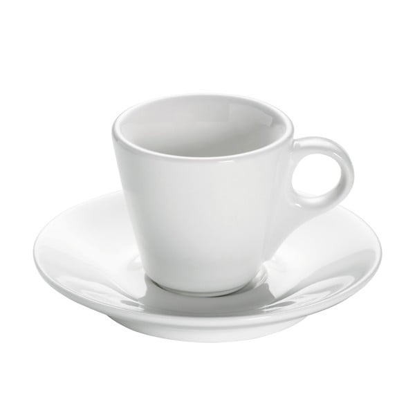 Bela porcelanasta skodelica s podstavkom Maxwell & Williams Basic Espresso, 70 ml