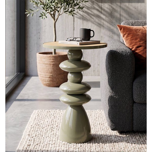 Kovinska okrogla stranska mizica ø 45,5 cm Metal Console – Mauro Ferretti-image-1