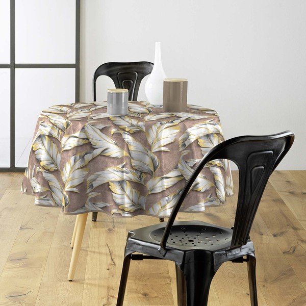 Povoščen namizni prt ø 160 cm Ebany – douceur d'intérieur-image-1