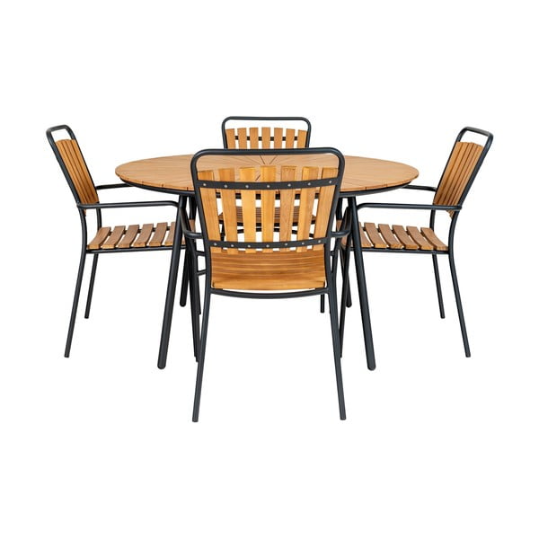 Okrogla vrtna miza iz masivnega tika ø 130 cm Cleveland – House Nordic-image-3