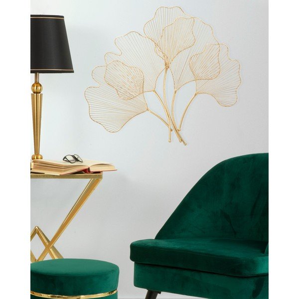 Mauro Ferretti Glam Leaf stensko okrasje v zlati barvi, 69 x 62 cm-image-1