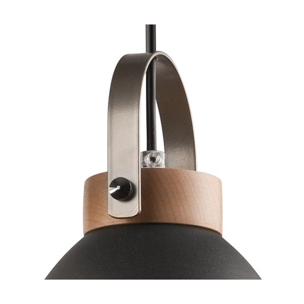 Črna viseča svetilka s kovinskim senčilom ø 37 cm Danielle – LAMKUR-image-4