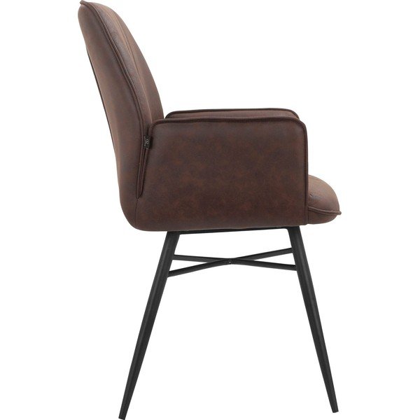 Rjavi oblazinjeni jedilni stoli v kompletu 2 ks Anzo – Støraa-image-3