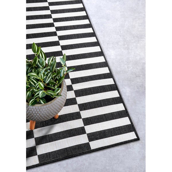 Črno-bel tekač 80x200 cm Viela – Hanse Home-image-3