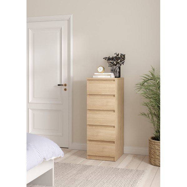 Komoda v hrastovem dekorju 40x111x50 cm Naia – Tvilum-image-1