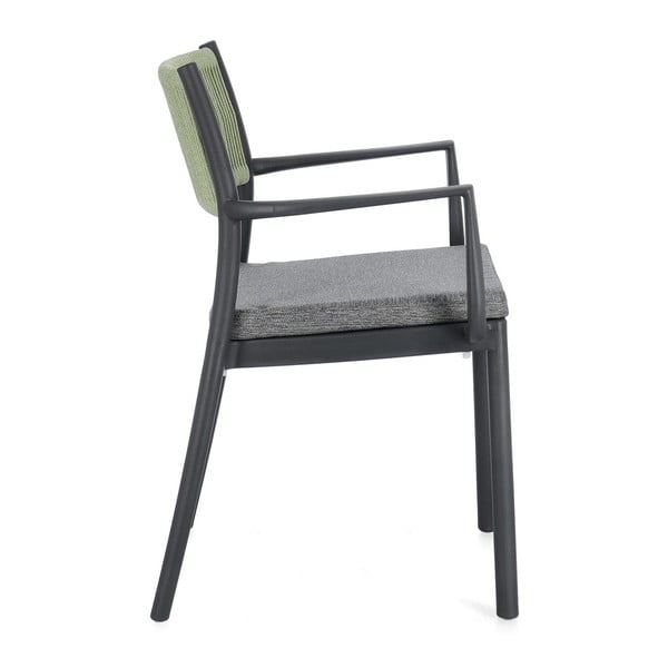 Sivi plastični vrtni stoli v kompletu 4 ks Alvin   – Bizzotto-image-3