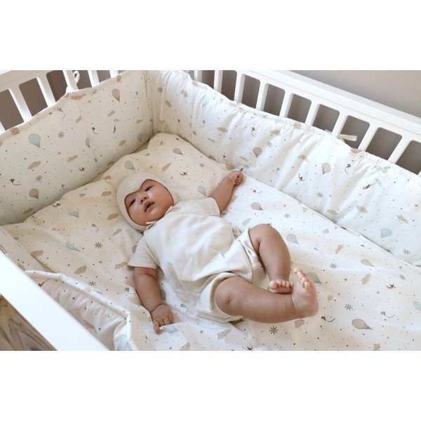 Slonokoščena zaščitna obroba za posteljico iz organskega bombaža 365 cm Dreamland – Cam Cam Copenhagen-image-3