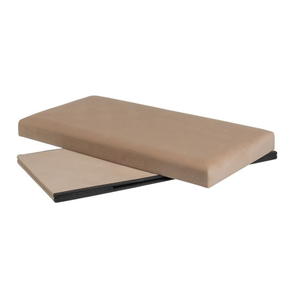 Svetlo rjav žameten tabure Estela – Casa Selección-image-2