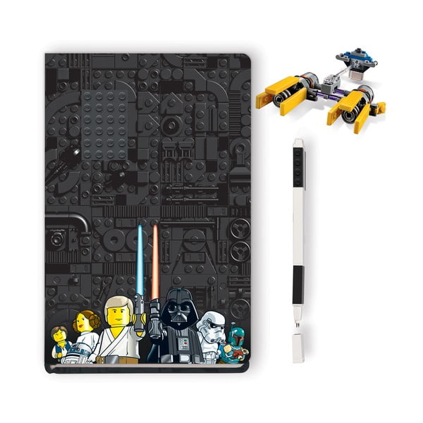 LEGO® Star Wars Podracer zvezek, pisalo in gradbeni set
