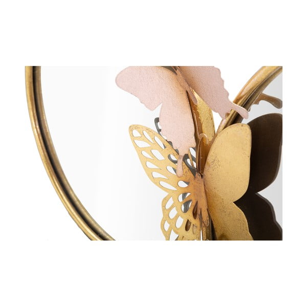 Stensko ogledalo z dekorjem v rožnato-zlatem odtenku Mauro Ferretti Farfalle, 81 x 52,5 cm-image-3